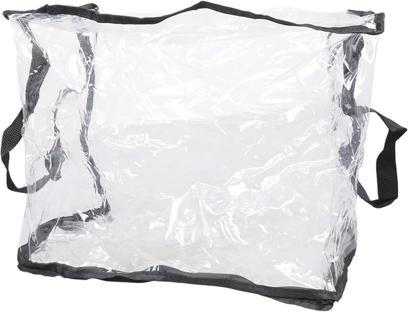 Large Clear Zippered Storage Bags Foldable Waterproof Clothes Toy Book Box For Home Dormitory - Image 1